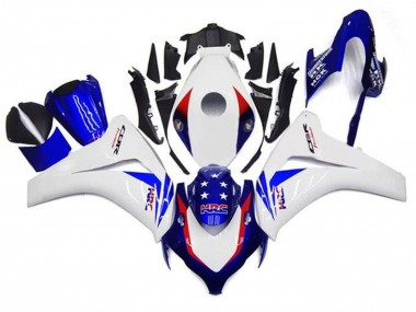 Carénages Moto Honda CBR1000RR 2008-2011 - Blanc Rouge Bleu Star HRC