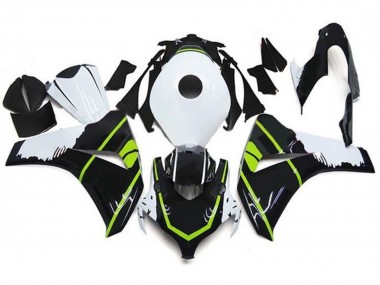 Carénages Moto Honda CBR1000RR 2008-2011 - Blanc Vert Noir Brillant