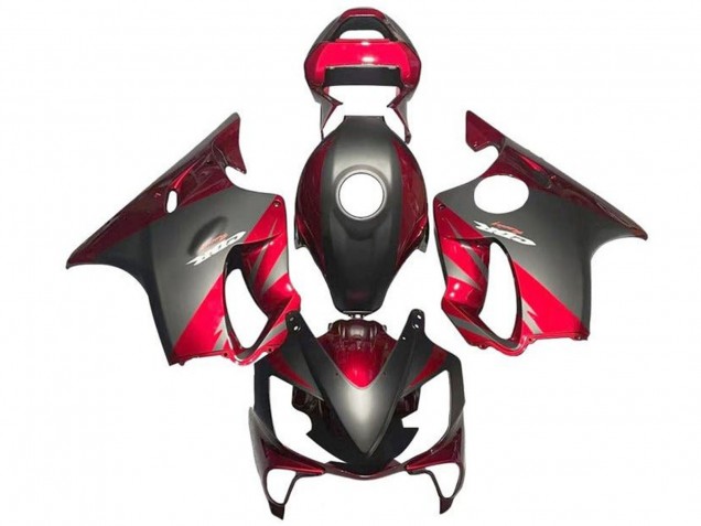 Carénages Moto Honda CBR600 F4i 2001-2003 - Rouge Noir Mat