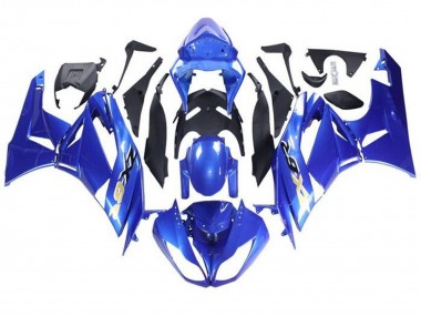 Carénages Moto Kawasaki ZX6R 2009-2012 - Bleu Noir Or