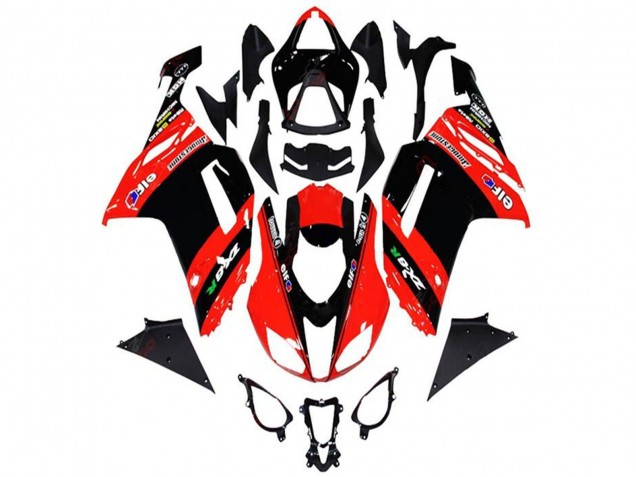 Carénages Moto Kawasaki ZX6R 2013-2018 - Rouge Noir Elf