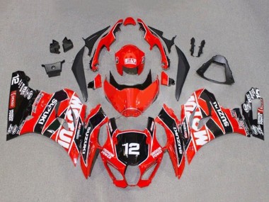 Carénages Moto Suzuki GSXR1000 2017-2025 - Rouge Blanc Noir Motul 12