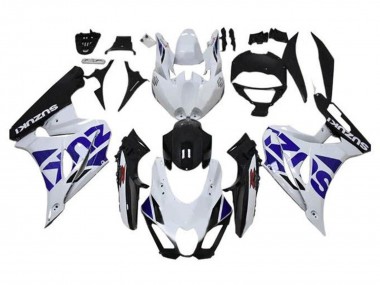 Carénage Moto Suzuki GSXR1000 2017-2025 - Blanc Bleu Noir