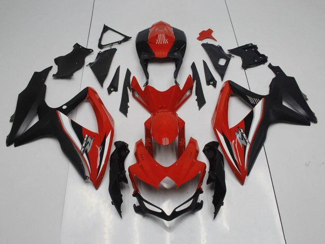Carénages Moto Suzuki GSXR 600 / GSXR 750 2008-2010 - Rouge Noir Blanc Argent