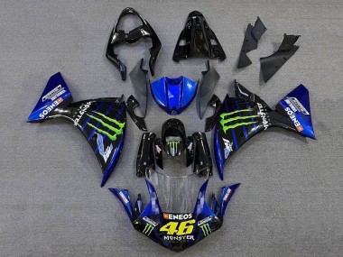 Carénages Moto Yamaha YZF 1000 R1 2009-2011 - Bleu Noir Brillant Vert Monstre Energy