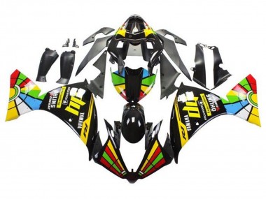 Carénages Moto Yamaha YZF 1000 R1 2009-2011 - Noir Brillant HP Roue Chromatique