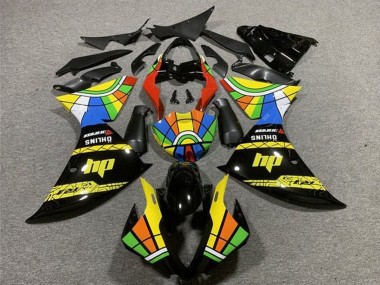 Carénages Moto Yamaha YZF 1000 R1 2009-2011 - Noir Jaune HP Roue Chromatique