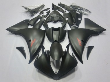 Carénages Moto Yamaha YZF 1000 R1 2009-2011 - Noir Mat Rouge Décalque