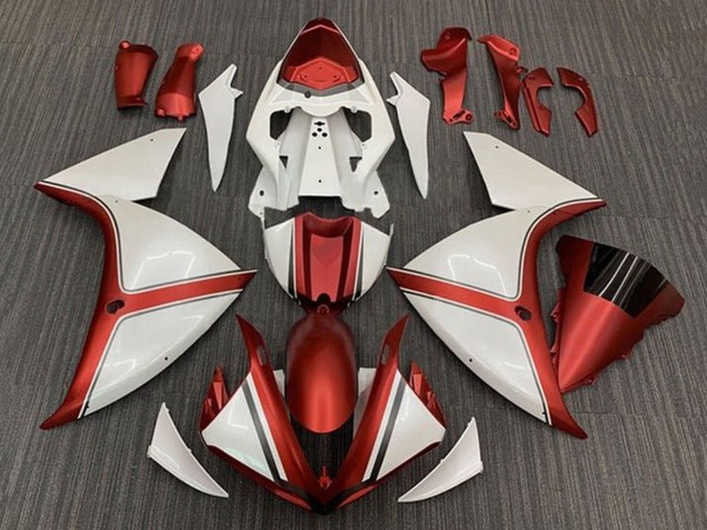 Carénage Moto Yamaha YZF 1000 R1 2009-2011 - Blanc Rouge
