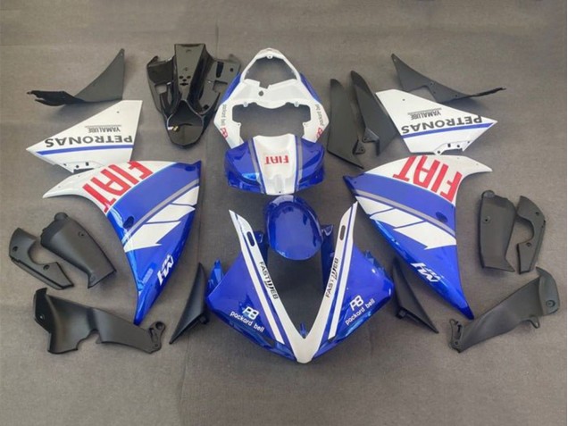 Carénages Moto Yamaha YZF 1000 R1 2012-2014 - Blanc Bleu Rouge Fiat
