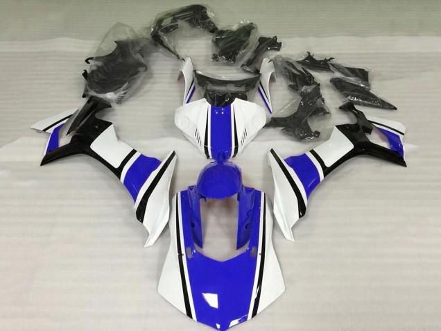 Carénage Moto Yamaha YZF 1000 R1 2015-2019 - Blanc Bleu Noir