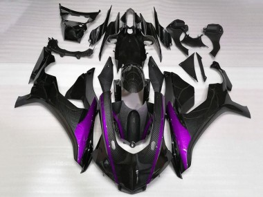 Carénages Moto Yamaha YZF 1000 R1 2015-2019 - Fausse Fibre de Carbone Violet