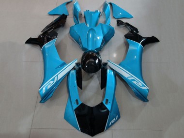 Carénages Moto Yamaha YZF 1000 R1 2015-2019 - Bleu Argent Noir Brillant