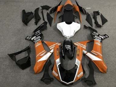 Carénages Moto Yamaha YZF 1000 R1 2015-2019 - Orange Blanc Noir Brillant