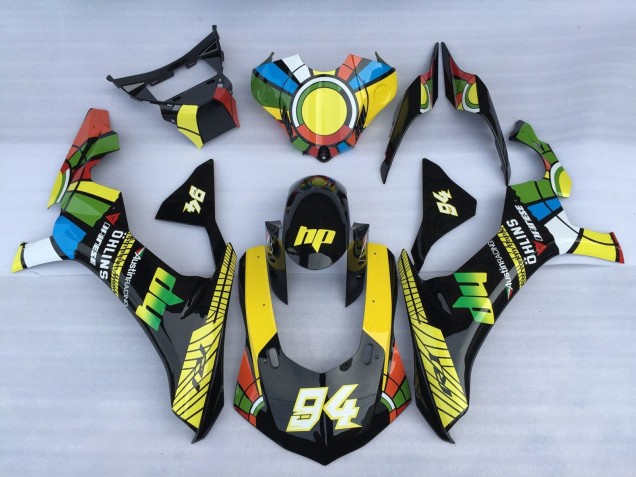 Carénages Moto Yamaha YZF 1000 R1 2015-2019 - Blanc Bleu Vert Jaune Rouge Roue Chromatique 94