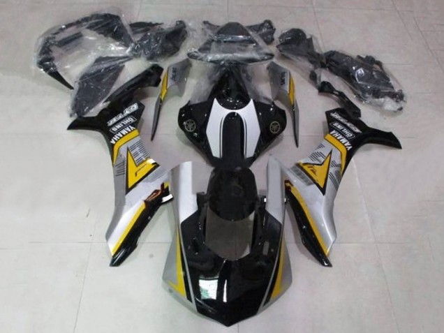 Carénage Moto Yamaha YZF 1000 R1 2020-2025 - Argent Jaune Noir Brillant