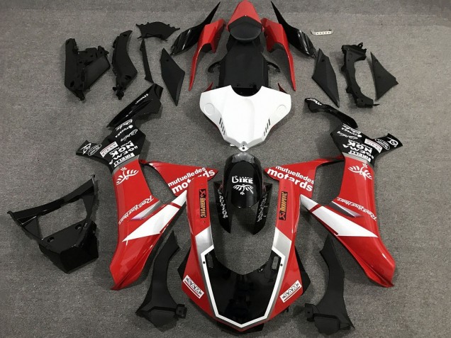 Carénages Moto Yamaha YZF 1000 R1 2020-2025 - Rouge Blanc Noir Brillant Sam