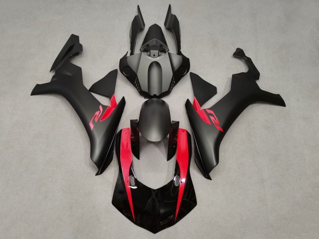 Carénages Moto Yamaha YZF 1000 R1 2020-2025 - Noir Brillant Noir Mat Rouge