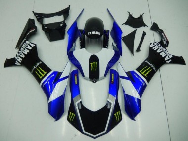 Carénages Moto Yamaha YZF 1000 R1 2020-2025 - Bleu Blanc Noir Vert Monstre