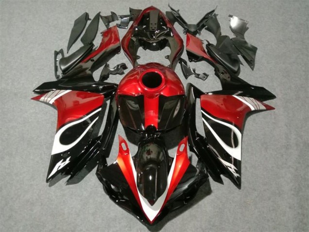Carénages Moto Yamaha YZF 1000 R1 2007-2008 - Rouge Blanc Noir