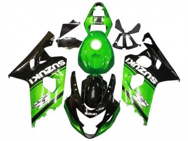 Carénages Moto Suzuki GSXR 600 / GSXR 750 2004-2005 - Vert Noir Blanc