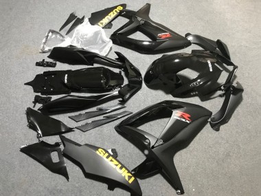 Carénages Moto Suzuki GSXR 600 / GSXR 750 2006-2007 - Noir Mat Noir Brillant Jaune