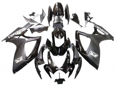 Carénages Moto Suzuki GSXR 600 / GSXR 750 2006-2007 - Noir Mat Noir Brillant Blanc