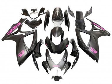 Carénages Moto Suzuki GSXR 600 / GSXR 750 2006-2007 - Noir Mat Rose
