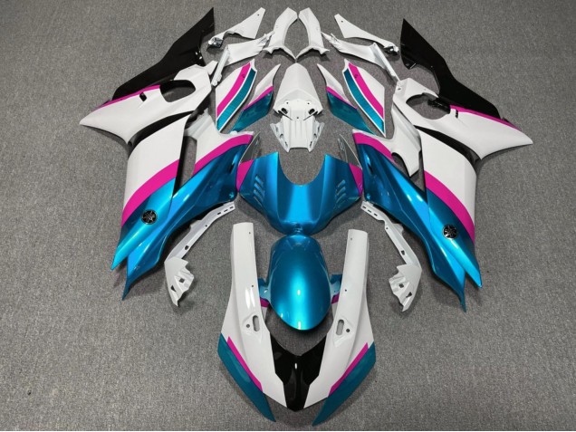 Carénages Moto Yamaha YZF R6 2017-2025 - Blanc Rose Bleu Noir