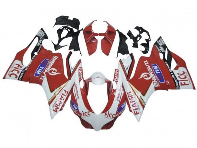 Carénages Moto Triumph Daytona 675 Triple 2013-2016 - Blanc Rouge Fiamm