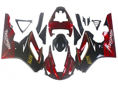 Carénages Moto Triumph Daytona 675 Triple 2009-2012 - Rouge Noir Brillant