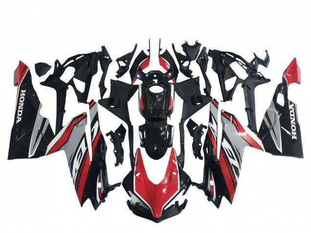 Carénages Moto Honda CBR250RR 2017-2022 - Rouge Argent Noir Brillant