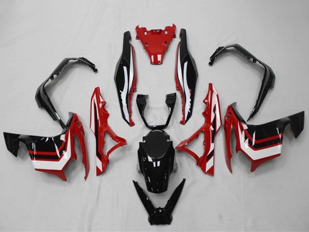 Carénages Moto Honda ADV150 2018-2021 - Blanc Rouge Noir Brillant