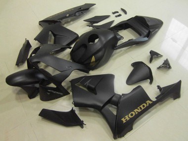 Carénages Moto Honda CBR600RR 2003-2004 - Noir Mat Or Décalque