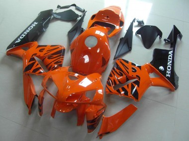 Carénages Moto Honda CBR600RR 2005-2006 - Orange Noir Flamme