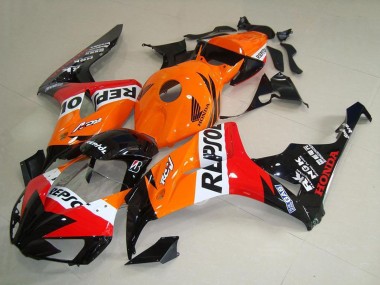 Carénages Moto Honda CBR1000RR 2006-2007 - Orange Blanc Rouge Noir Brillant New Repsol