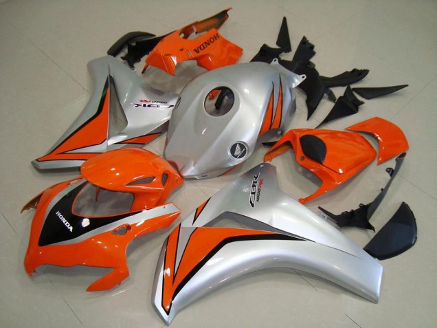 Carénages Moto Honda CBR1000RR 2008-2011 - Argent Orange Noir Brillant