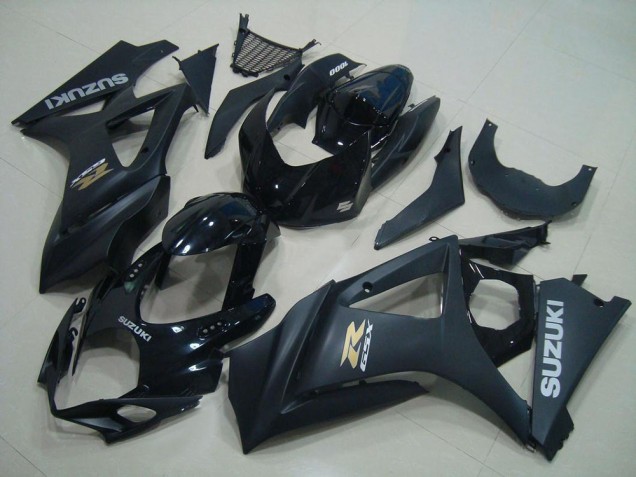 Carénages Moto Suzuki GSXR 1000 2007-2008 - Noir Brillant Noir Mat Or OEM Style
