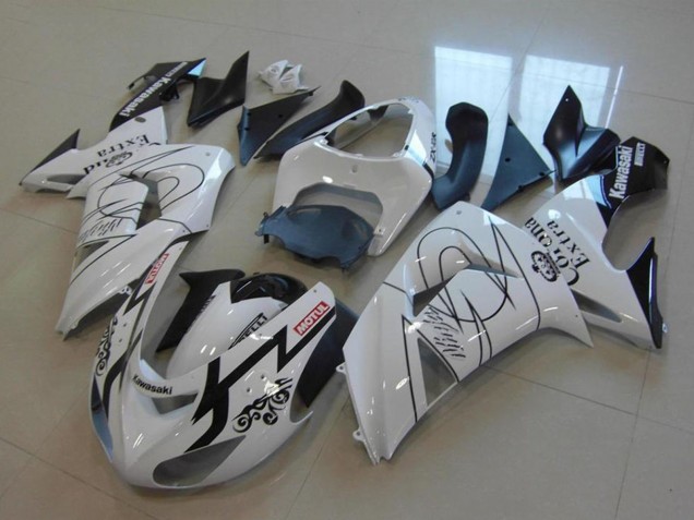 Carénages Moto Kawasaki ZX10R 2006-2007 - Blanc Noir Rouge Motul Corona Extra
