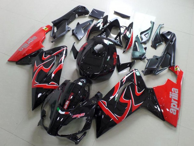 Carénage Moto Aprilia RS125 2006-2011 - Noir Brillant Rouge