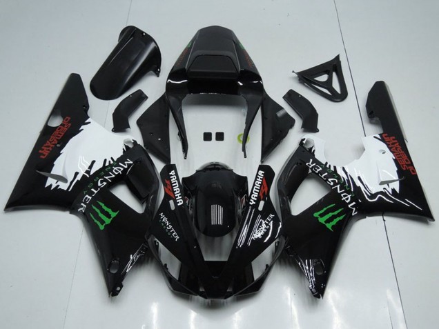 Carénages Moto Yamaha YZF R1 2000-2001 - Noir Brillant Blanc Rouge Vert Monstre