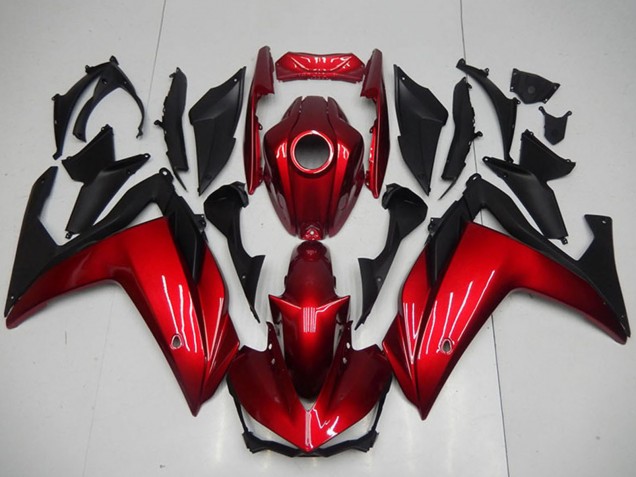 Carénages Moto Yamaha YZF R3 2015-2018 - Rouge Noir Mat