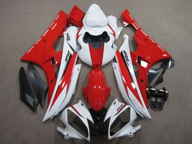 Carénage Moto Yamaha YZF R6 2006-2007 - Blanc Rouge Noir