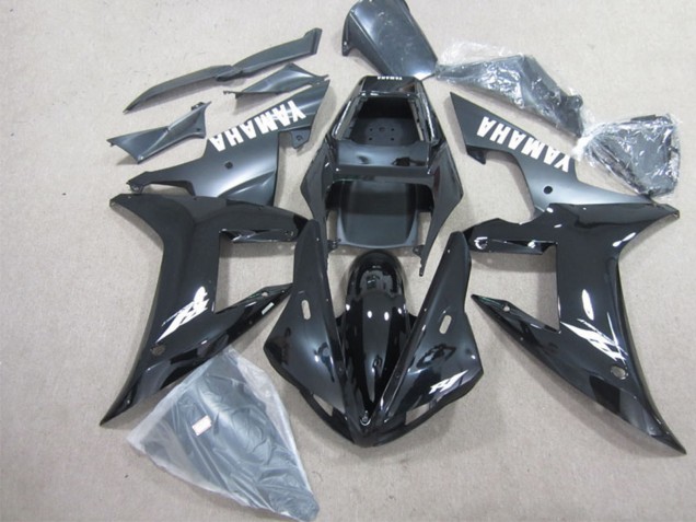 Carénages Moto Yamaha YZF R1 2002-2003 - Noir Brillant Noir Mat Blanc