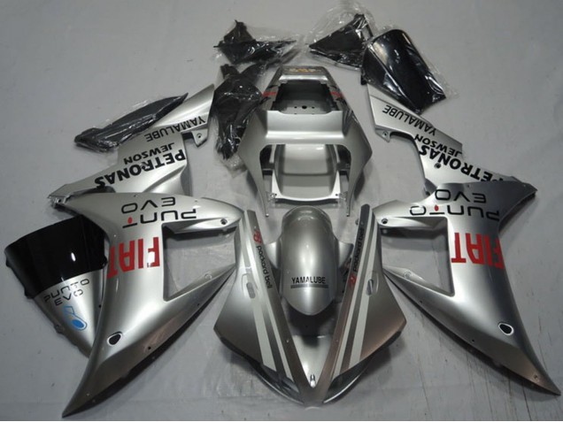 Carénages Moto Yamaha YZF R1 2002-2003 - Argent Rouge Fiat