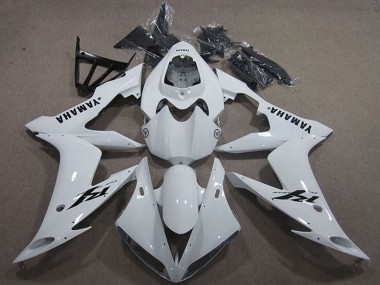 Carénages Moto Yamaha YZF R1 2004-2006 - Blanc Noir Décalque