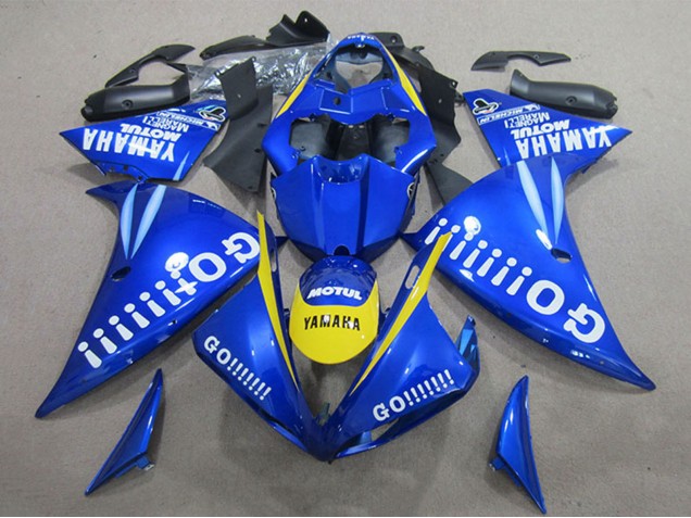 Carénages Moto Yamaha YZF R1 2009-2011 - Bleu Jaune Blanc Go