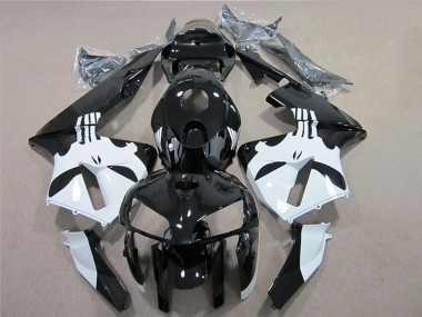 Carénage Moto Honda CBR600RR 2005-2006 - Noir Brillant Blanc