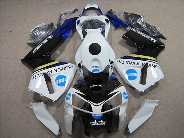 Carénages Moto Honda CBR600RR 2005-2006 - Blanc Bleu Jaune Noir Brillant Konica Minolta