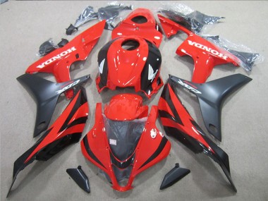 Carénages Moto Honda CBR600RR 2007-2008 - Rouge Noir Brillant Noir Mat